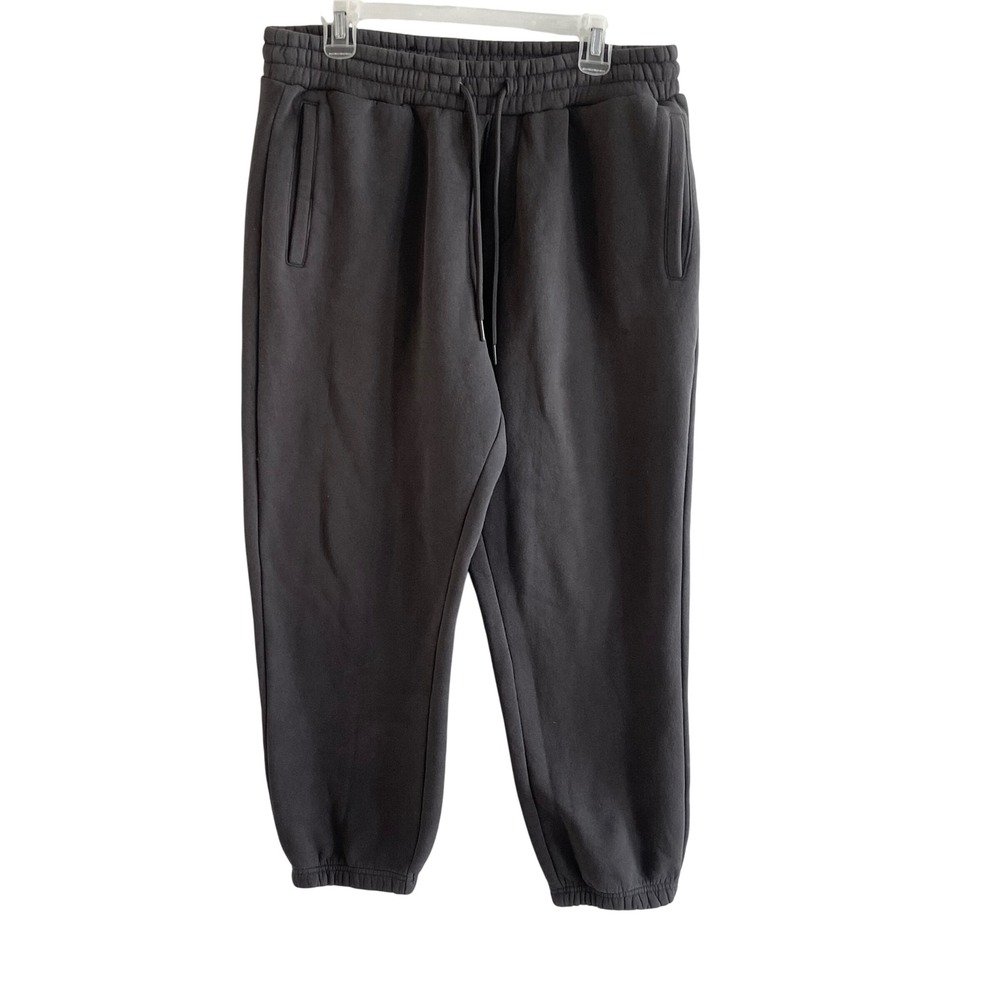 FSBN New Yorker Mens Gray Fleece Jogger Sweatpants Size L Drawstring Pockets